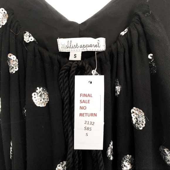 Wishlist Apparel Black Flowy Midi Dress 👗 - Picture 3 of 3